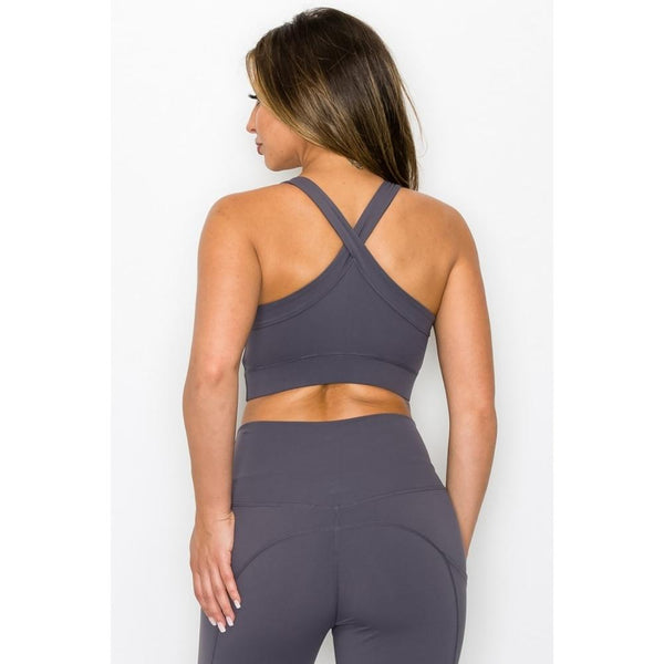 Charcoal Buttery Soft Sports Bra